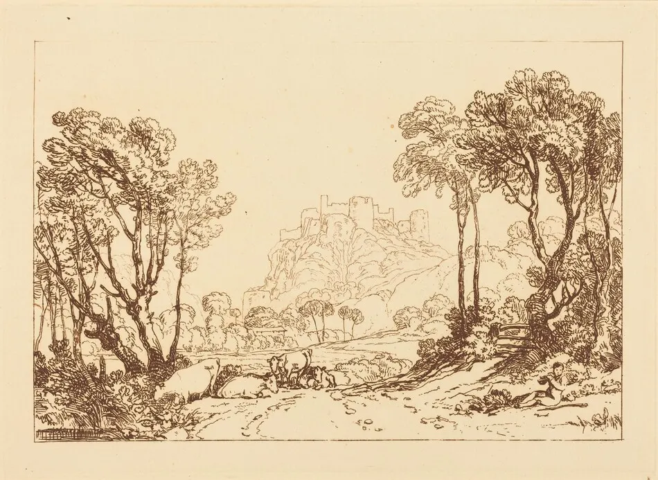 The Castle Above the Meadows by J.M.W. Turner