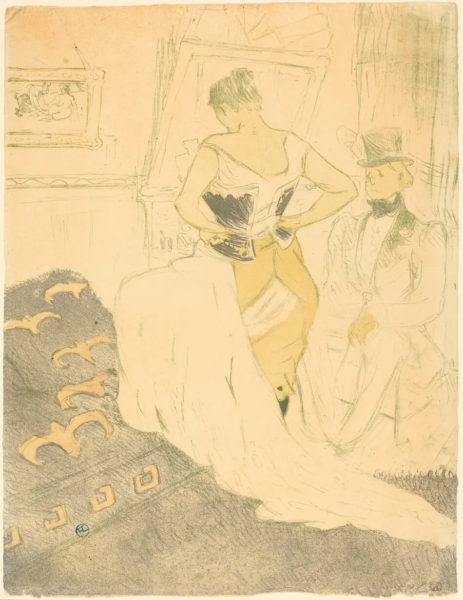 Woman in Corset (Femme en corset) by Henri de Toulouse-Lautrec