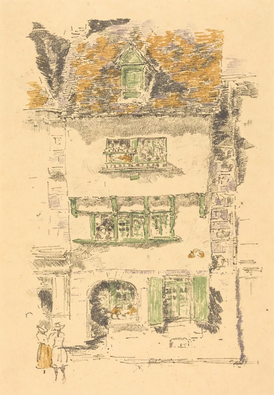 Yellow House, Lannion by James McNeill Whistler