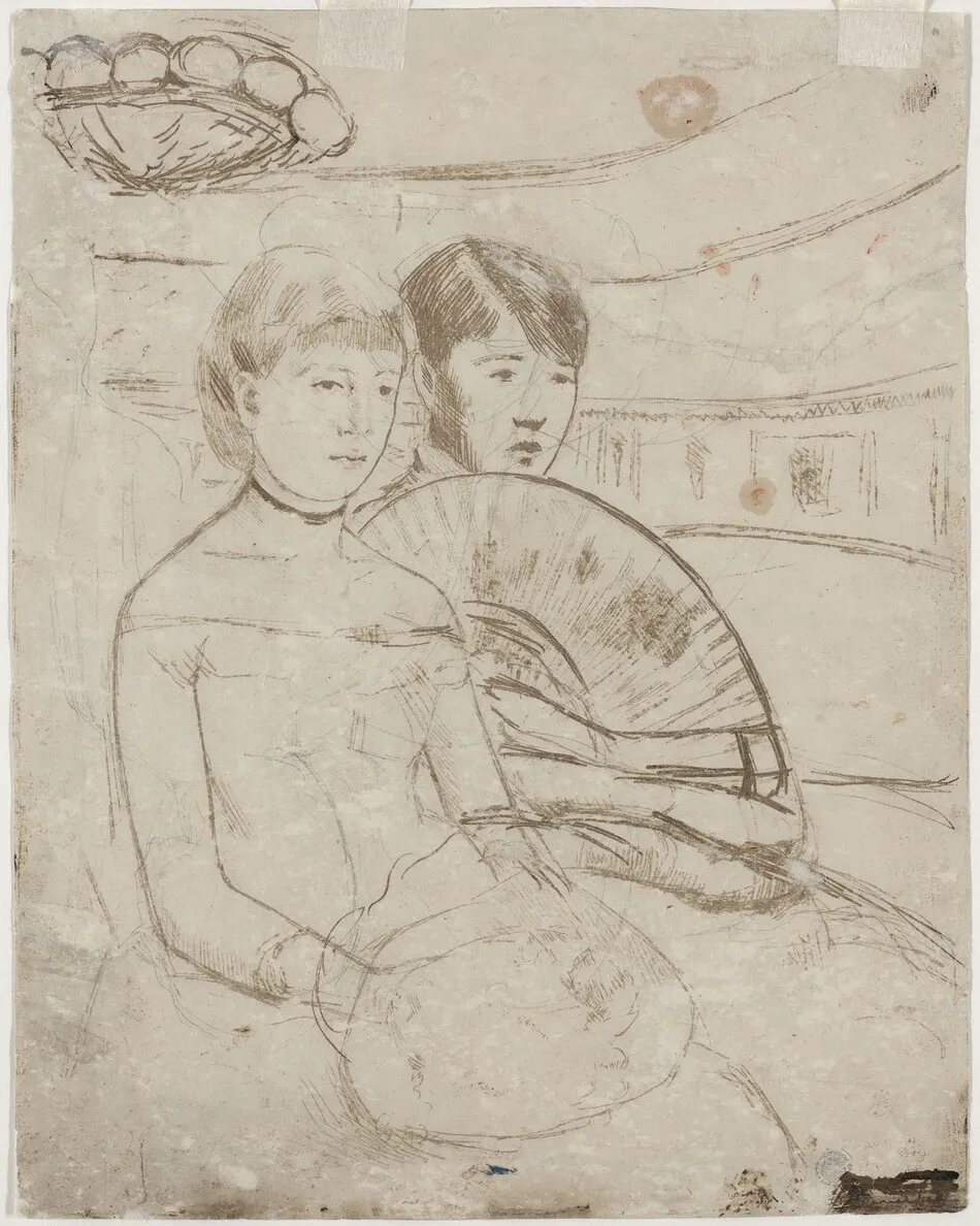 The Loge [verso] by Mary Cassatt
