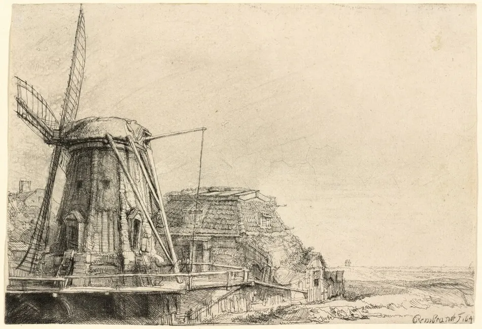 The Windmill by Rembrandt van Rijn