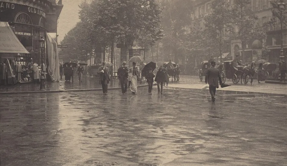 A Wet Day on the Boulevard, Paris by Alfred Stieglitz