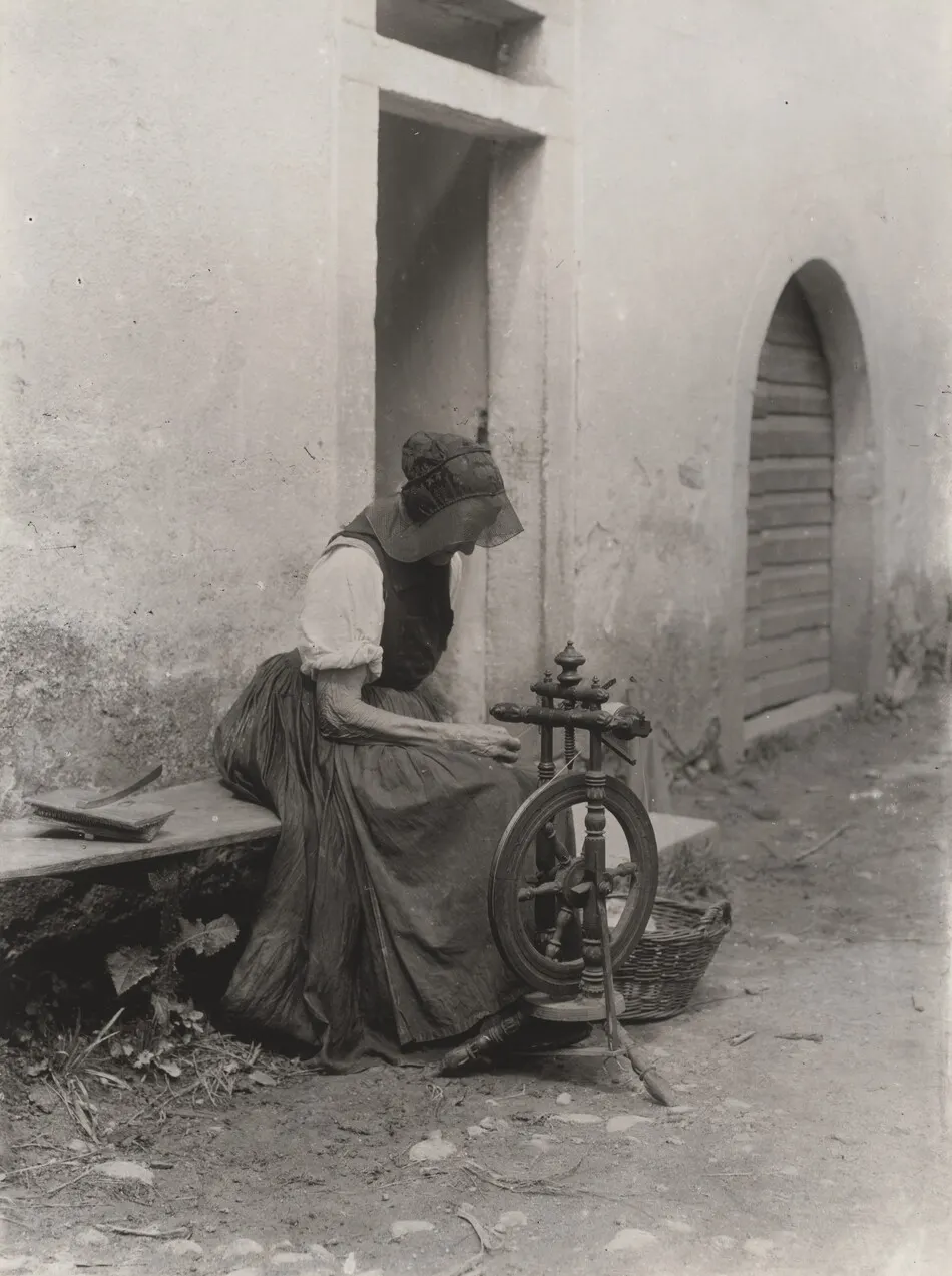 Old Woman with Spinning Wheel by Alfred Stieglitz