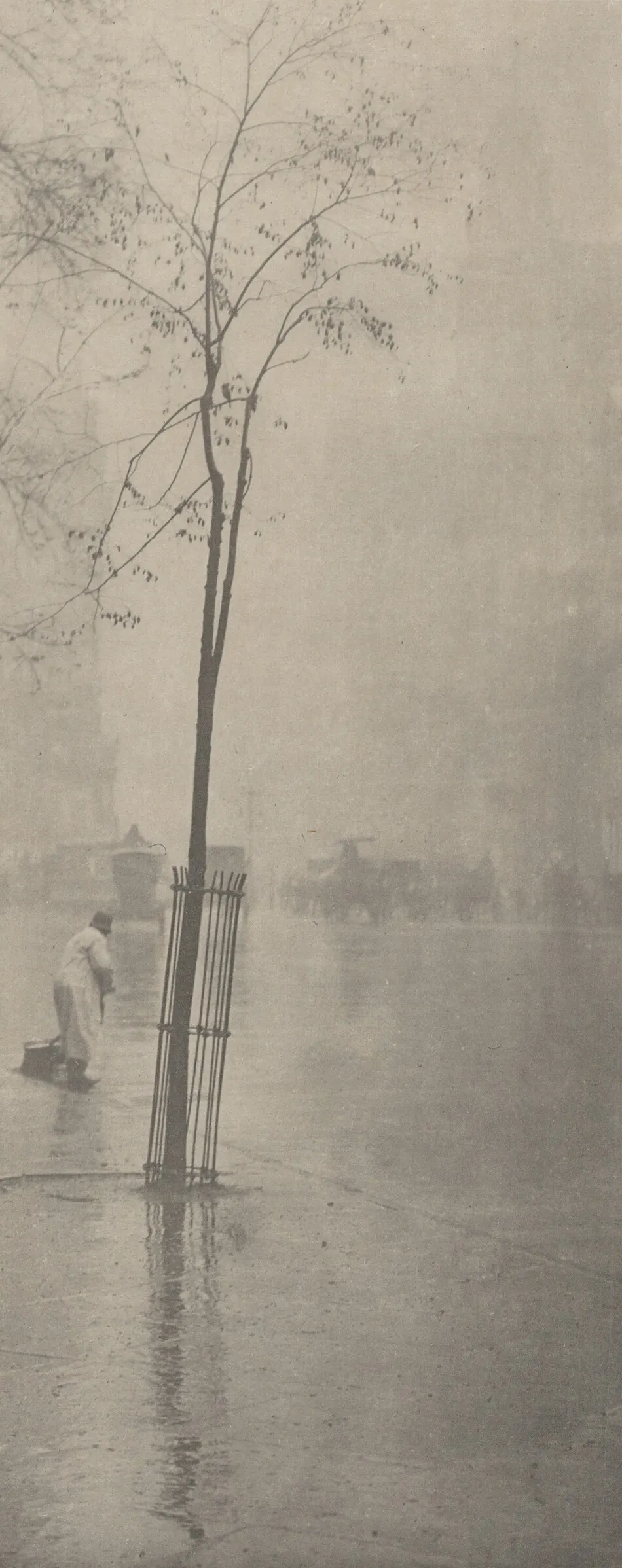 Spring Showers—The Street-Cleaner by Alfred Stieglitz
