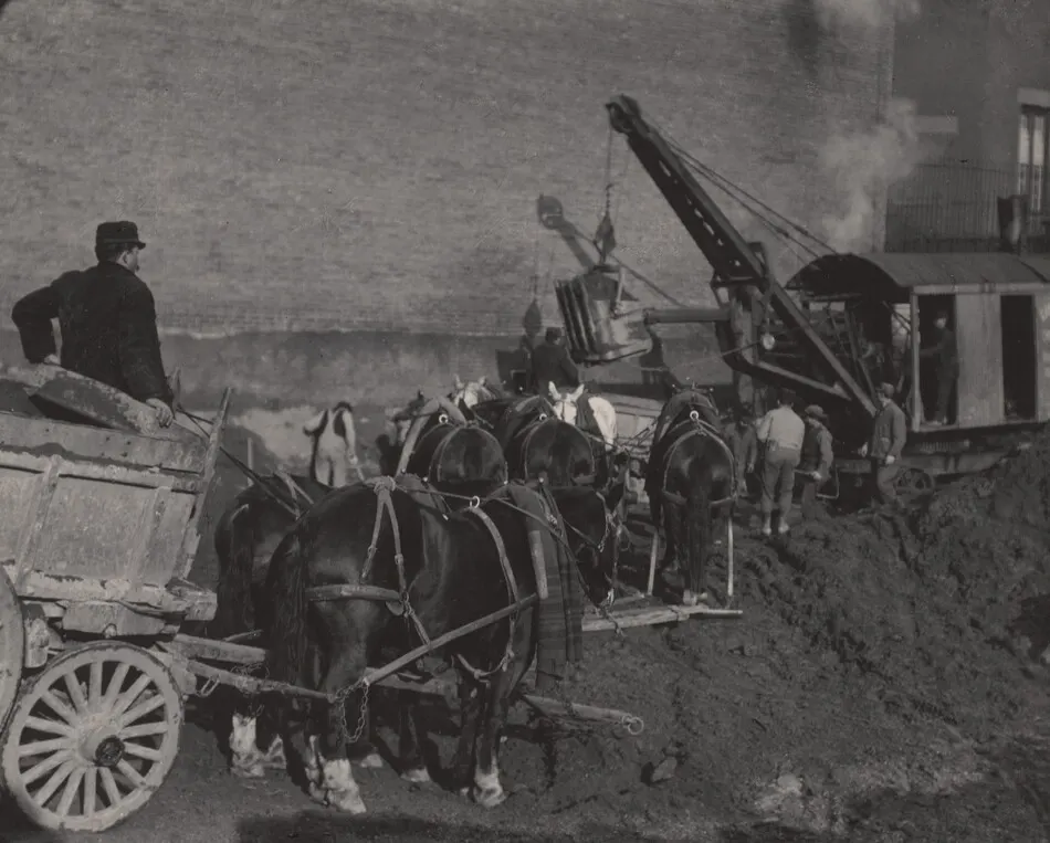 Excavating, New York by Alfred Stieglitz