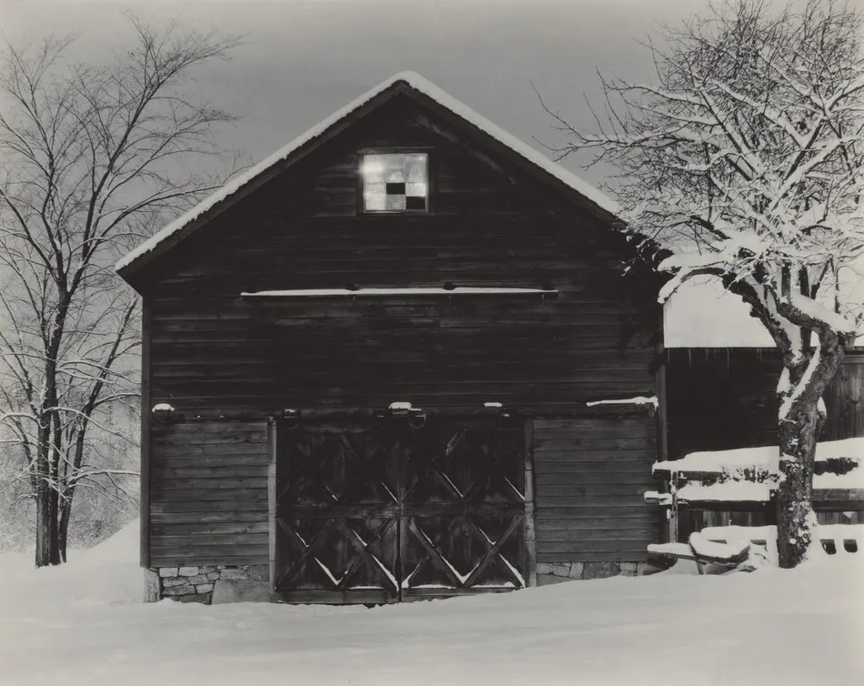 The Black Barn & White Snow by Alfred Stieglitz