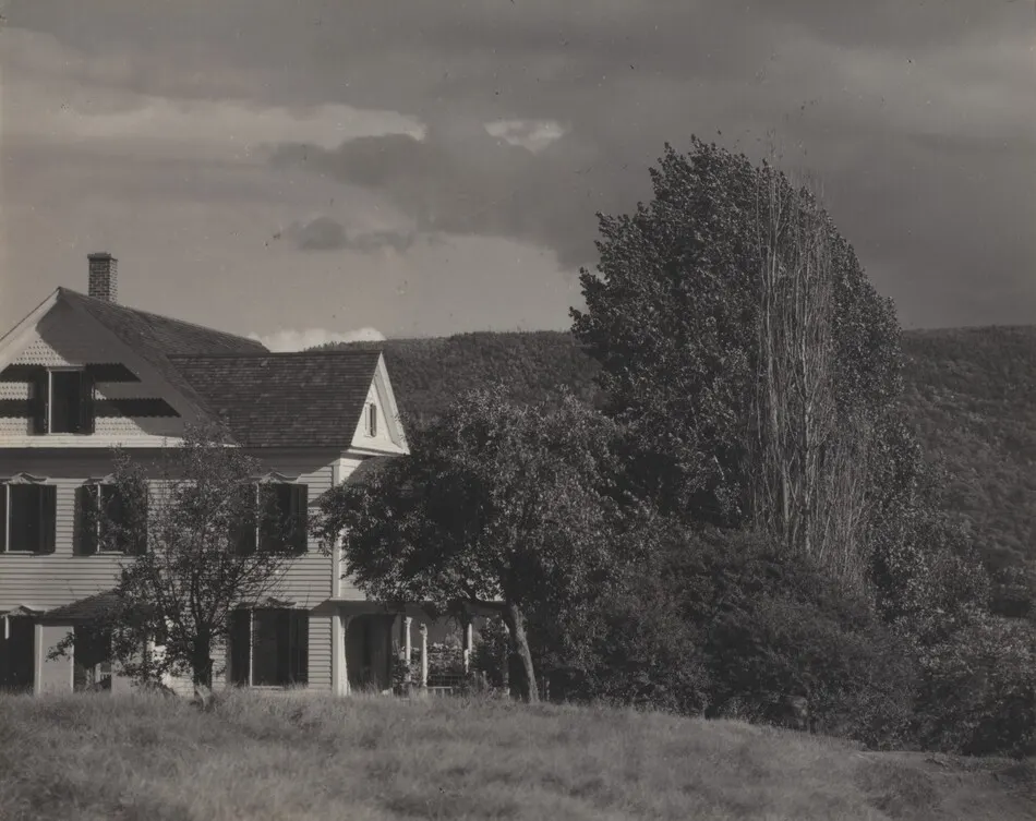 House and Poplars, Lake George by Alfred Stieglitz