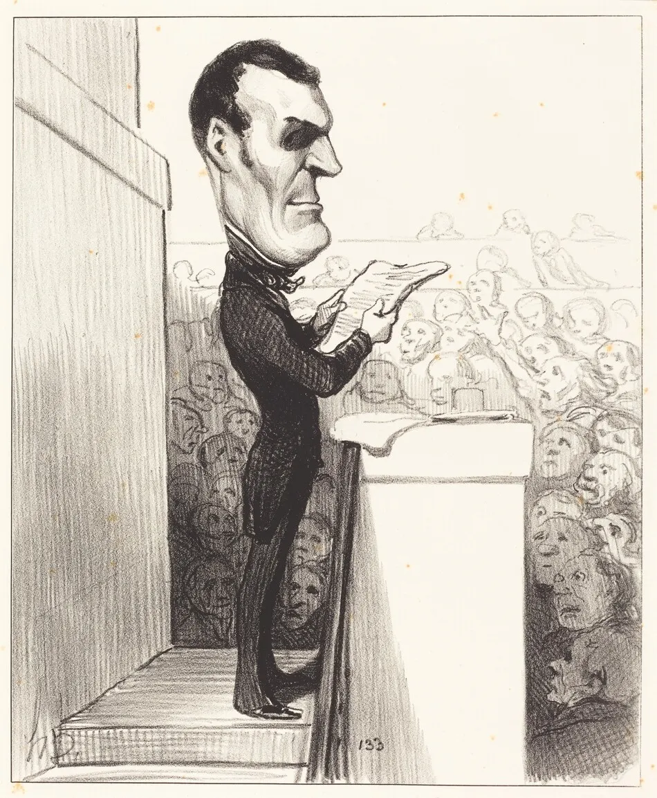 M.L.P.F. Esquirou de Parieu by Honoré Daumier
