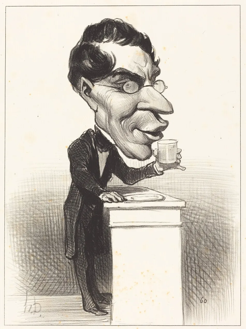 H.M. Augustin Corne by Honoré Daumier