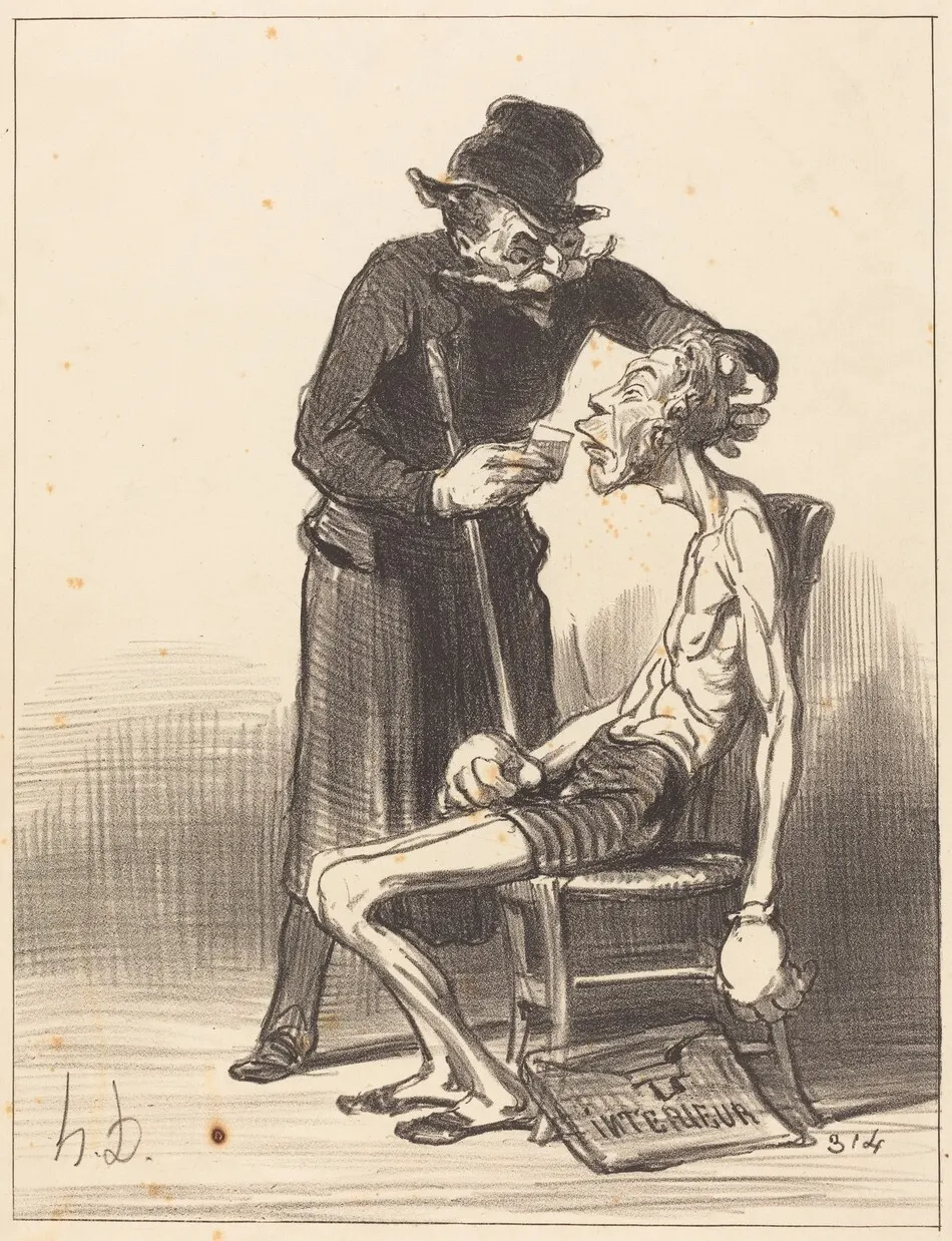 Un Lutteur malheureux by Daumier, Honoré