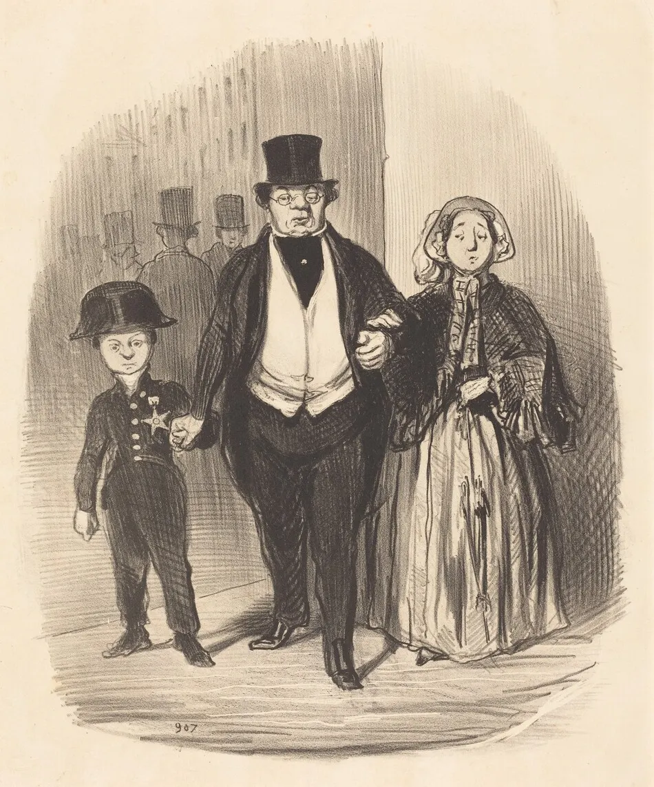 Un Jeune homme qui est l'espoir... de la famille Badinguet by Daumier, Honoré