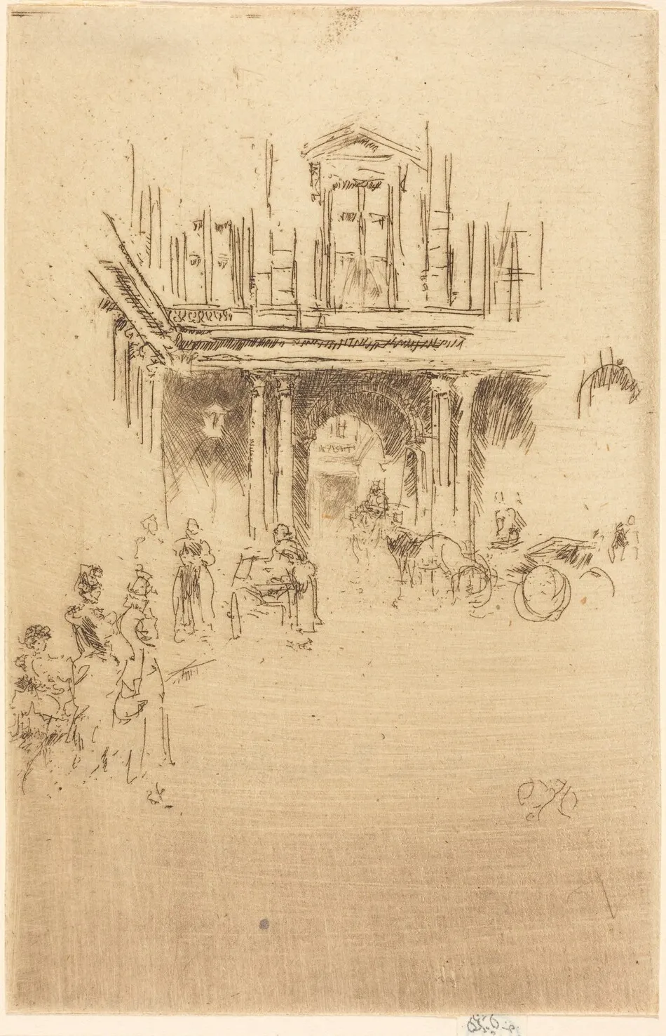 A Corner of the Palais Royal by James McNeill Whistler