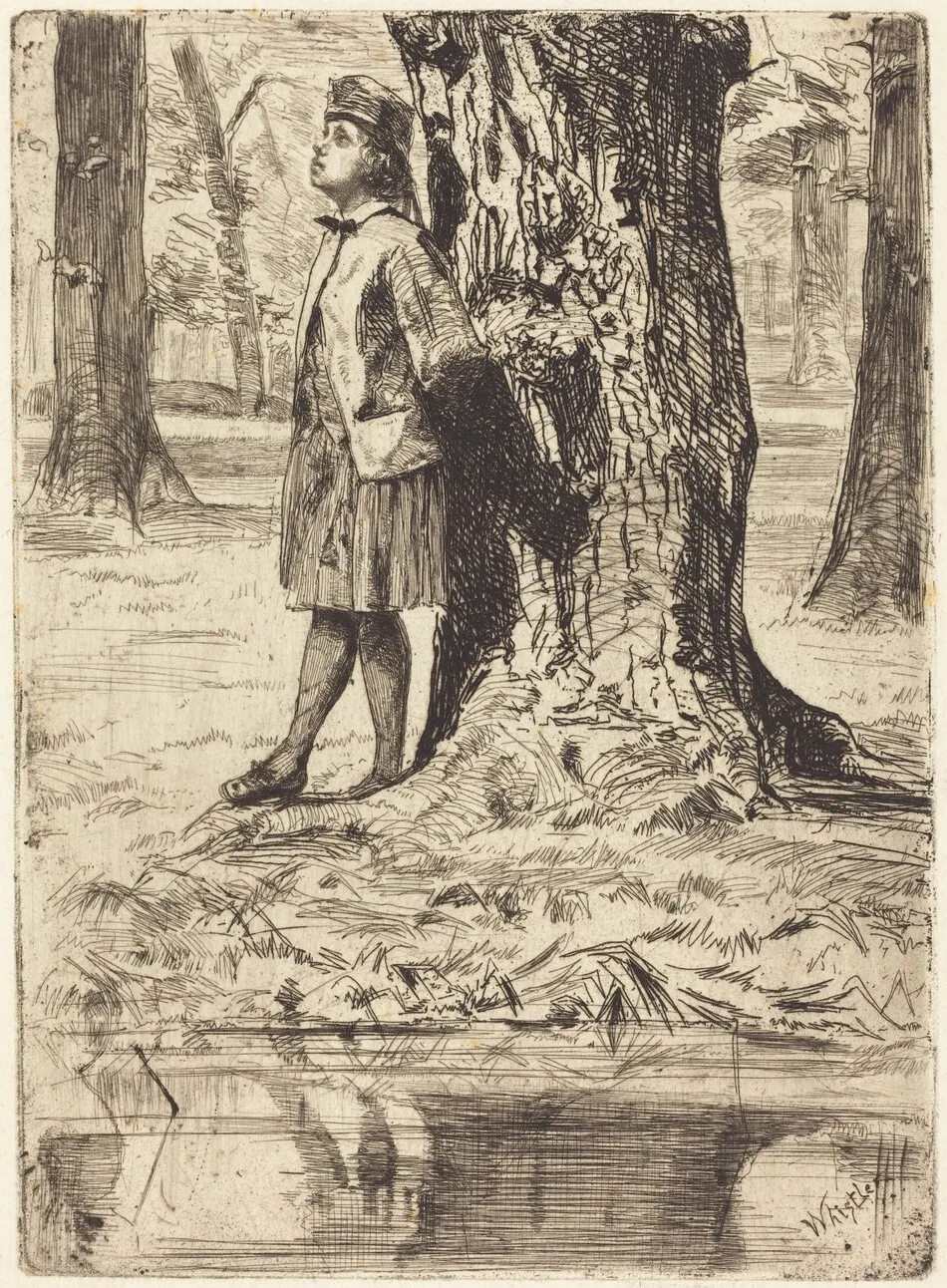 Seymour Standing under a Tree by James McNeill Whistler