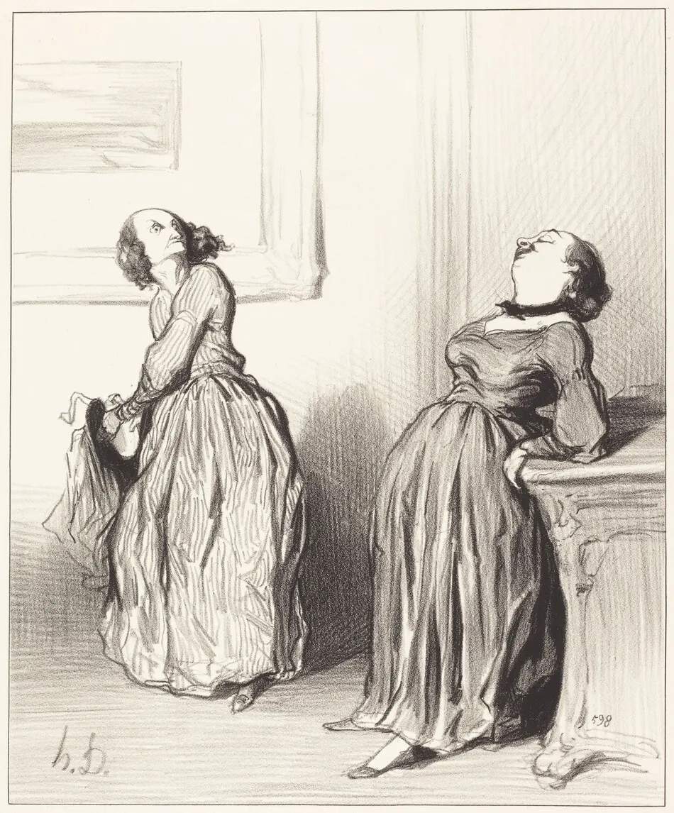 Ah vous trouvez que mon dernier roman n'est pas tout a fait... by Honoré Daumier