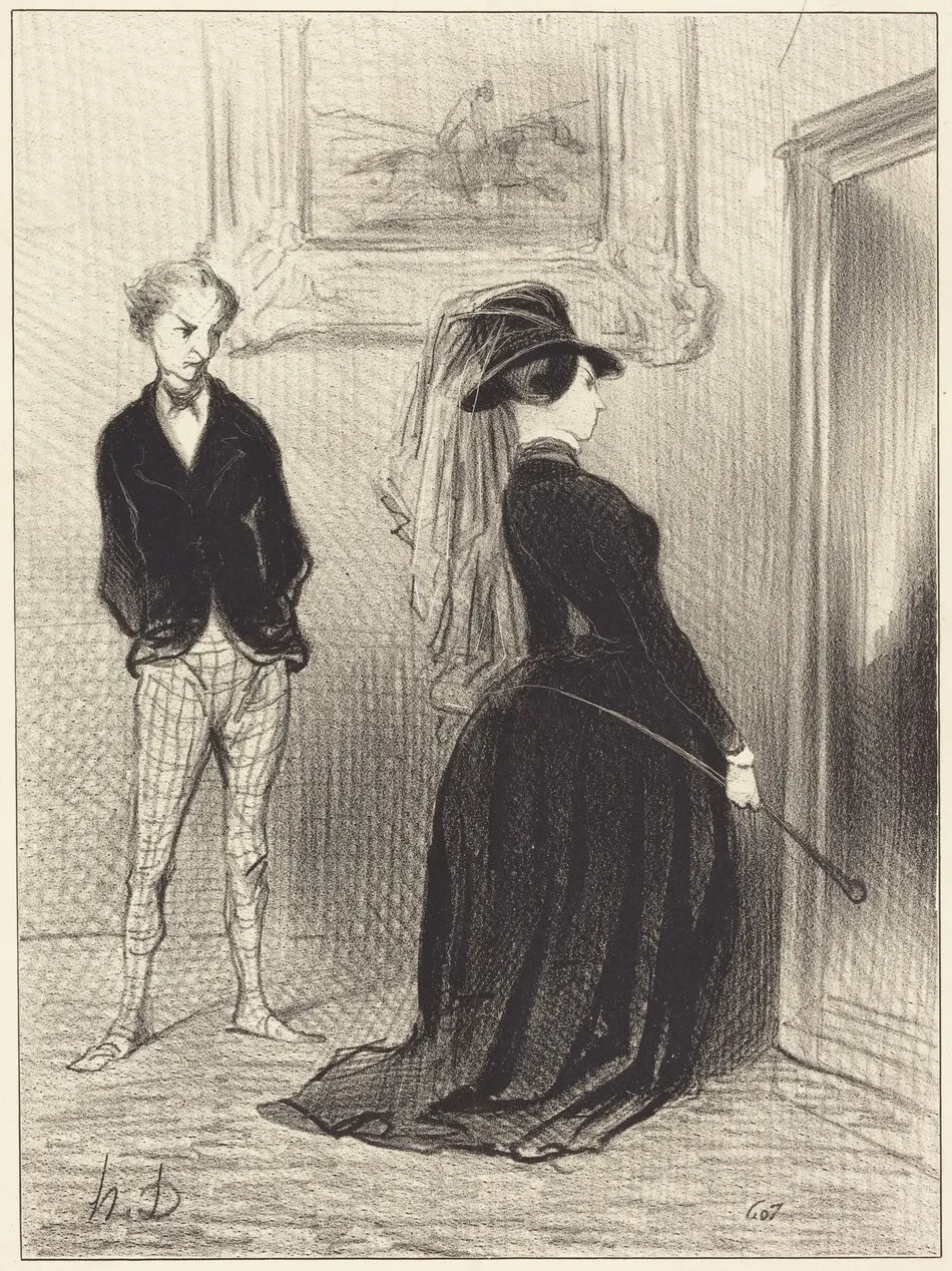 C'est singulier... il ne me vient plus d'idées... que... by Honoré Daumier