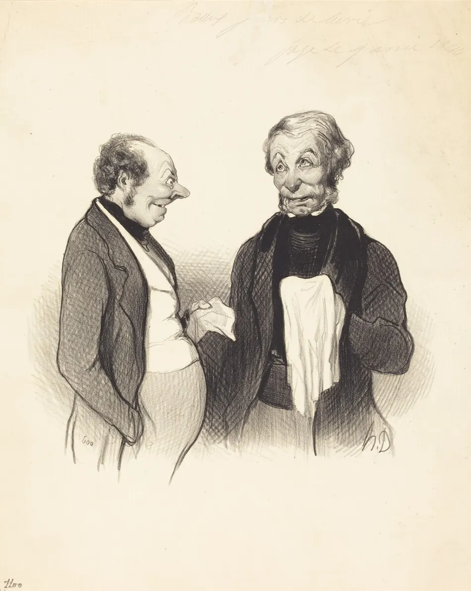 Une Heureuse nouvelle by Daumier, Honoré