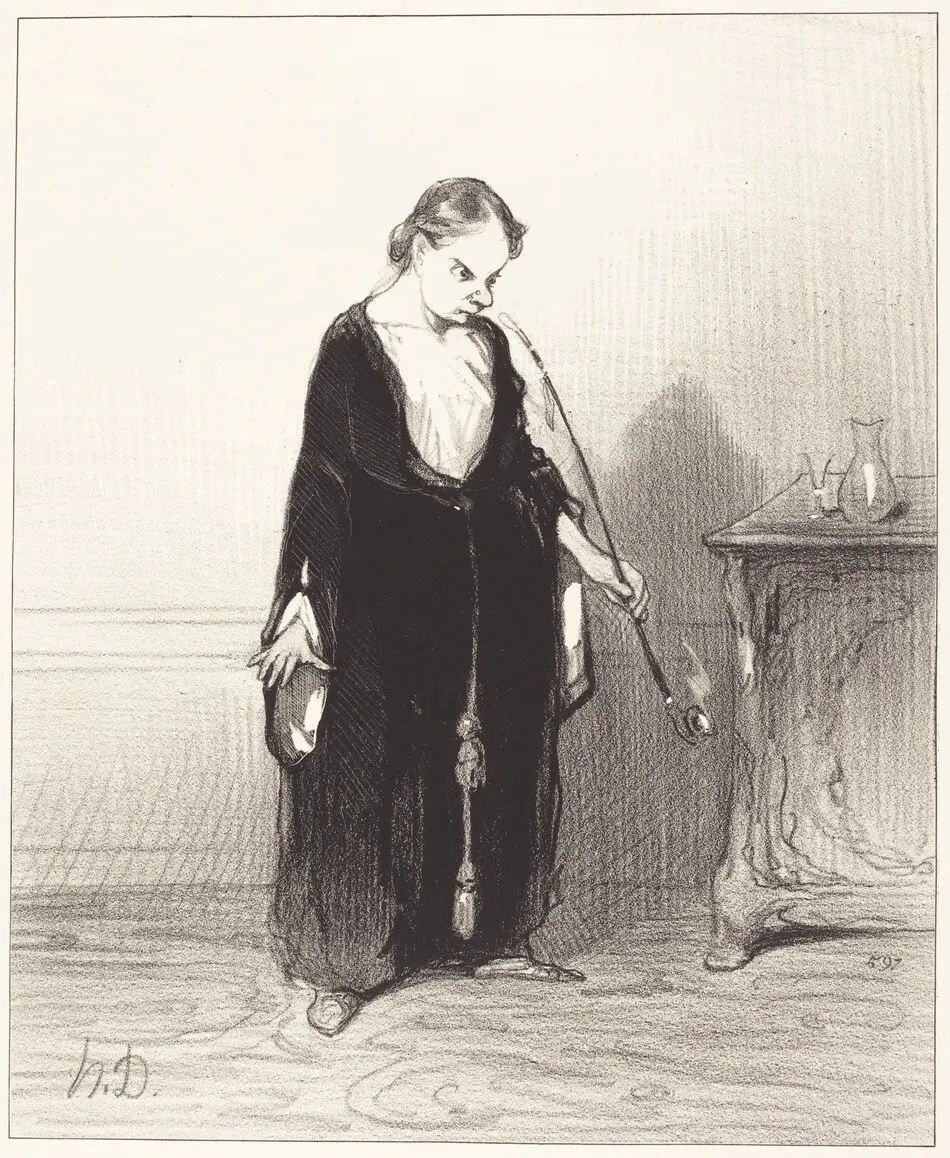O plaisir de l'opium que tu me ravis!... by Honoré Daumier