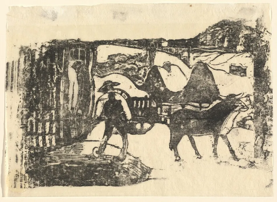 The Ox Cart (Le char a boeufs) by Paul Gauguin