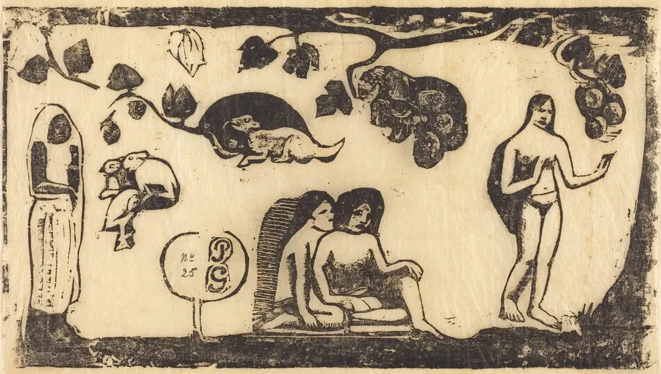 Women, Animals and Foliage (Femmes, animaux et feuillages) by Paul Gauguin