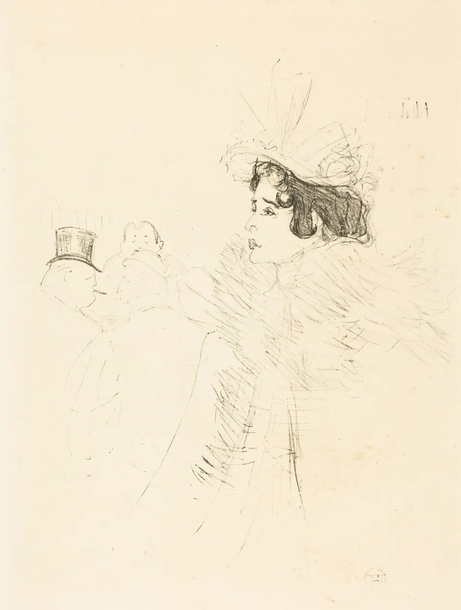Miss May Belfort in the Irish and American Bar, rue Royale (Miss Belfort Belfort au Irish and American Bar, Rue Royale) by Henri de Toulouse-Lautrec