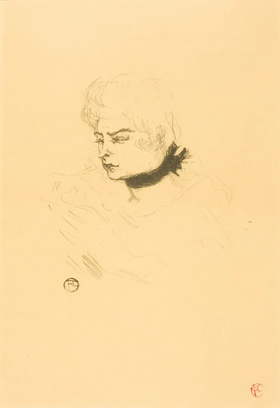 Mlle. Pois Vert by Henri de Toulouse-Lautrec