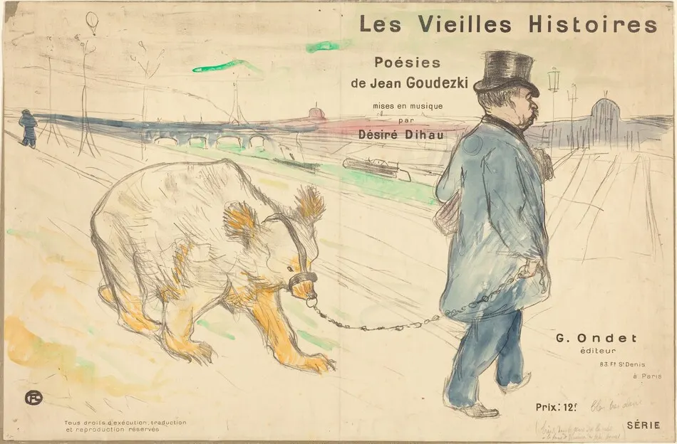 Les Vieilles Histoires (cover/frontispiece) by Henri de Toulouse-Lautrec