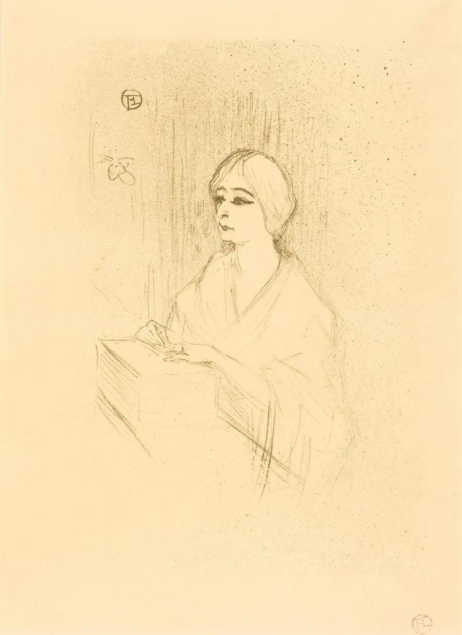 Yahne in His Box (Yahne dans sa loge) by Henri de Toulouse-Lautrec