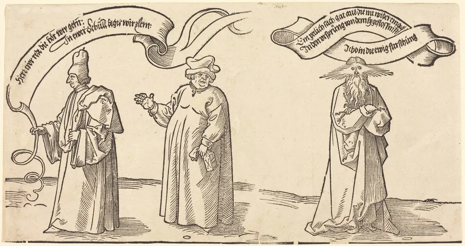 The Teacher, the Clergyman, and Providence by Albrecht Dürer