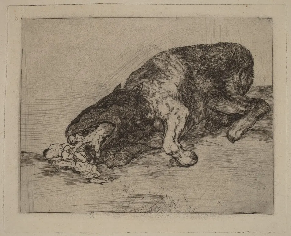 Fiero monstruo! (Fierce Monster!) by Francisco Goya