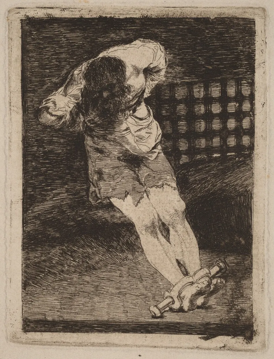 La seguridad de un reo no exige tormento  (The Custody of a Criminal Does Not Call for Torture by Francisco Goya
