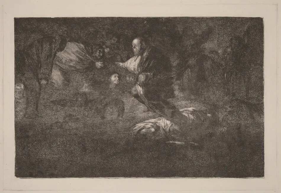Dios los cria y ellos se juntan (God Creates Them and They Join Up Together) by Francisco Goya