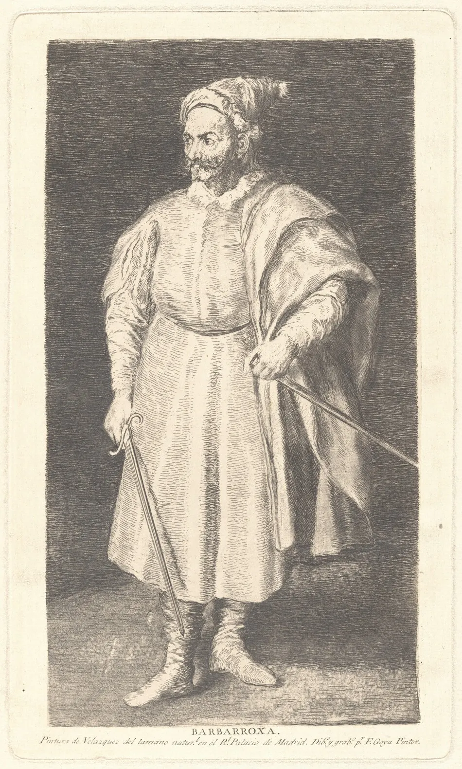 The Jester Barbarroja by Francisco Goya