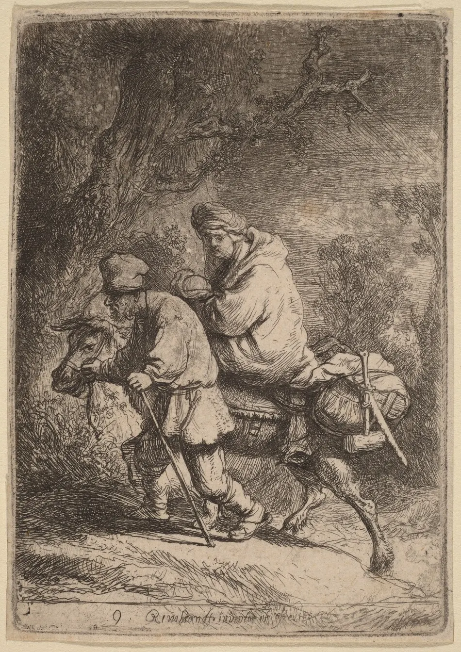 The Flight into Egypt: Small by Rembrandt van Rijn