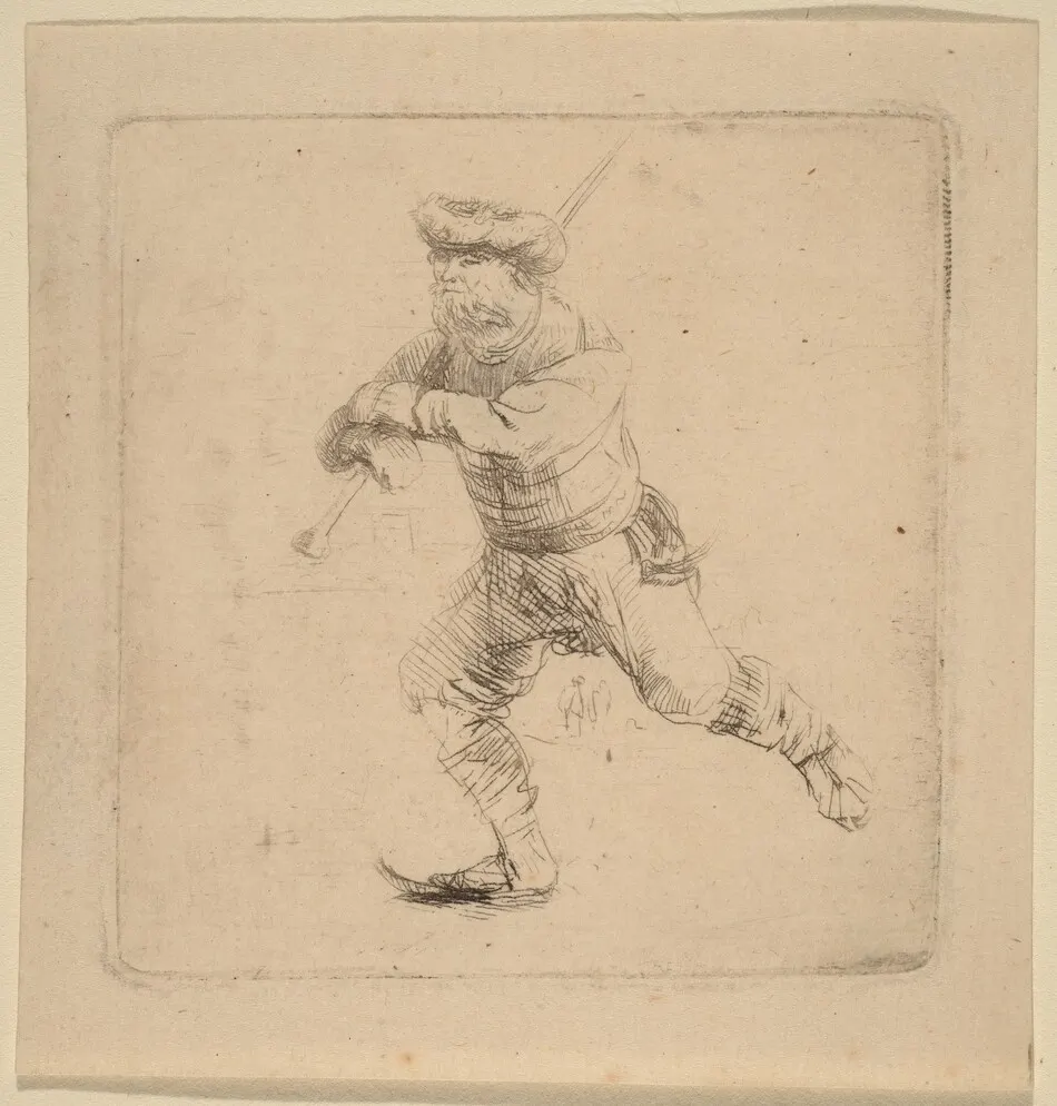The Skater by Rembrandt van Rijn