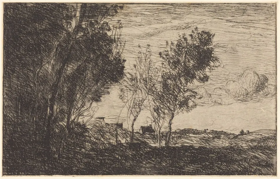 In the Dunes: Souvenir of The Hague  (Dans les dunes: Souvenir du bois de La Haye) by Jean-Baptiste-Camille Corot