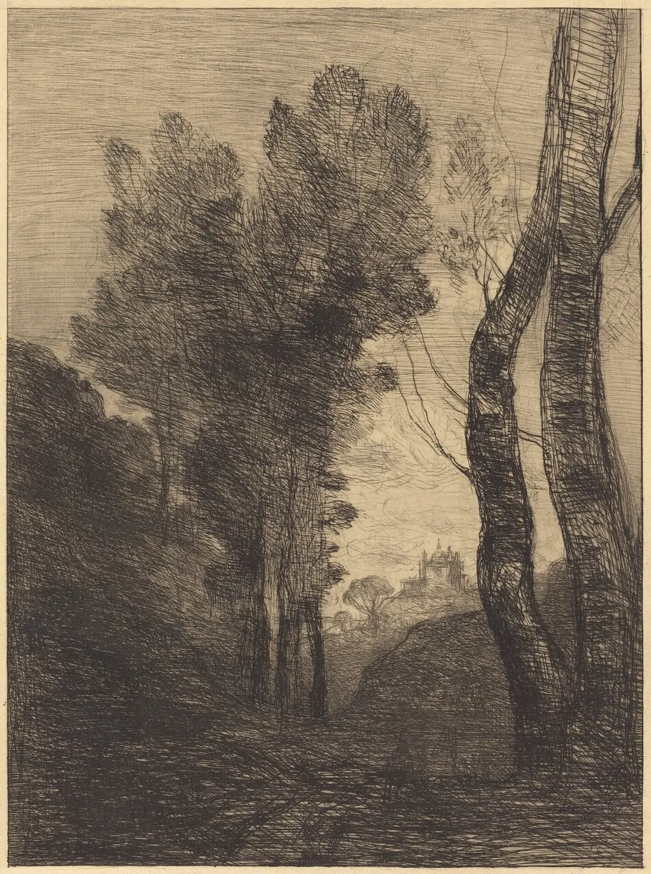 Environs of Rome (Environs de Rome) by Jean-Baptiste-Camille Corot