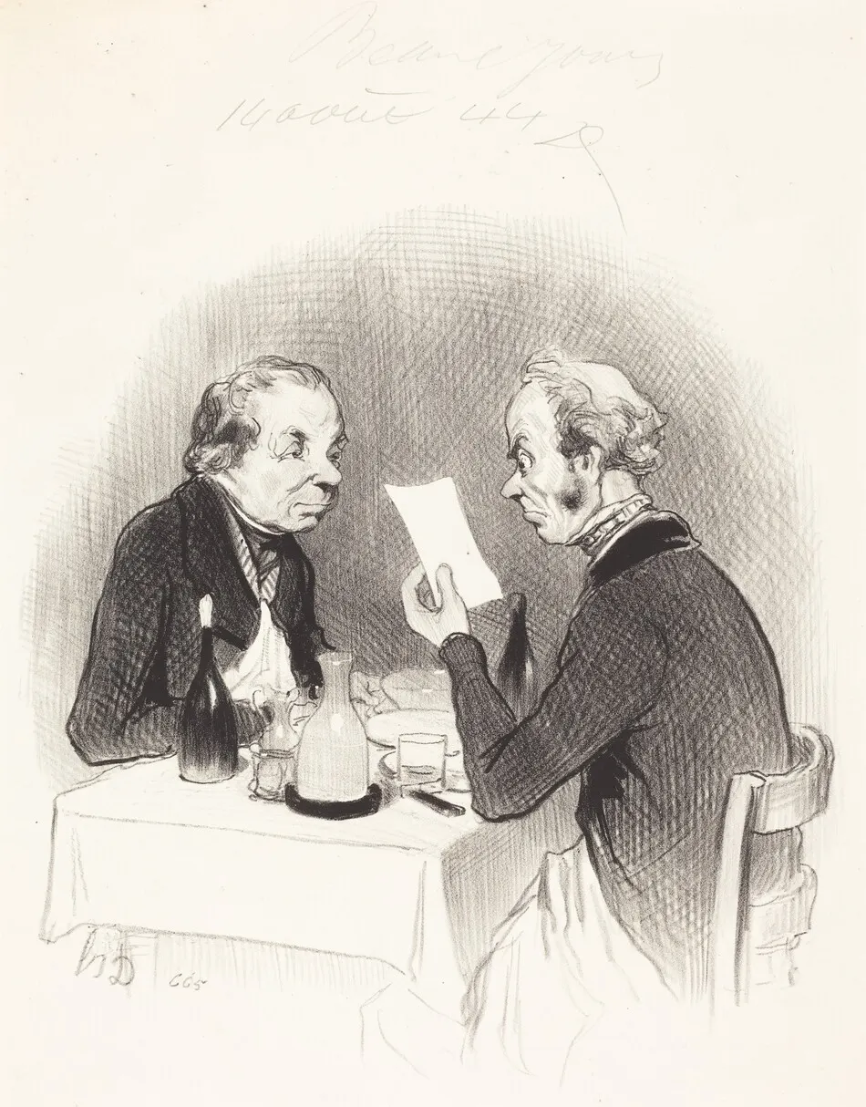Un Diner maigre by Daumier, Honoré
