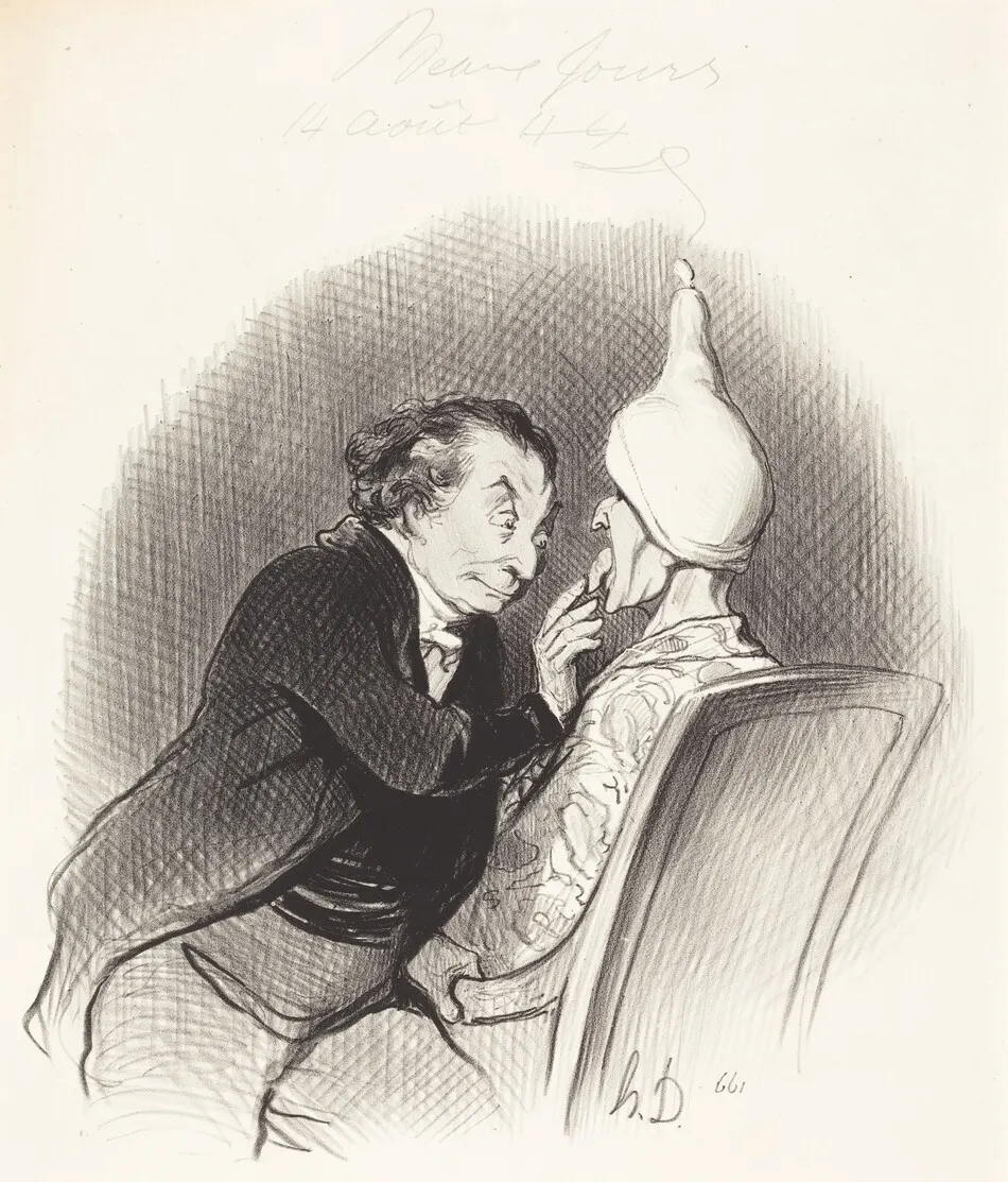 Une Heureuse trouvaille by Daumier, Honoré