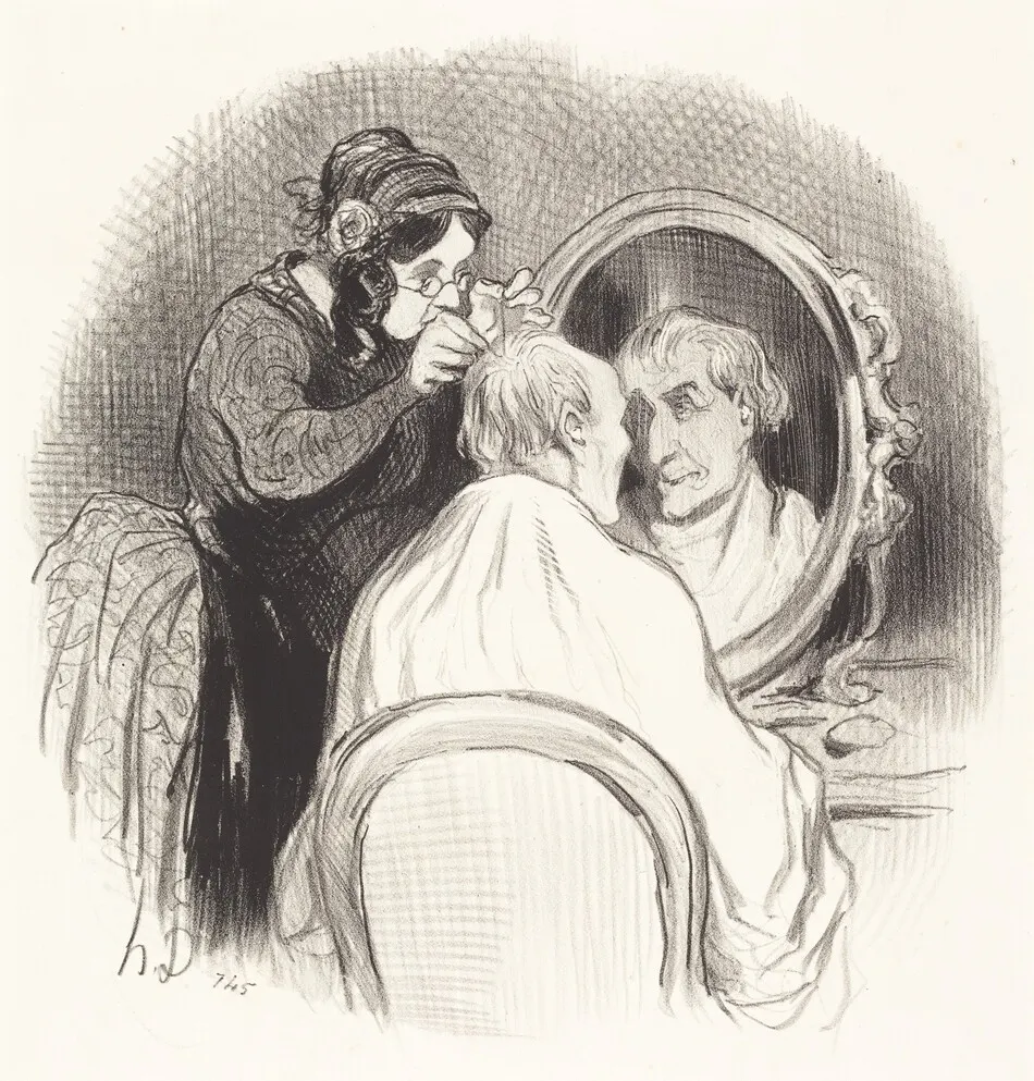 Un Monsieur qu'on rajeunit trop by Daumier, Honoré