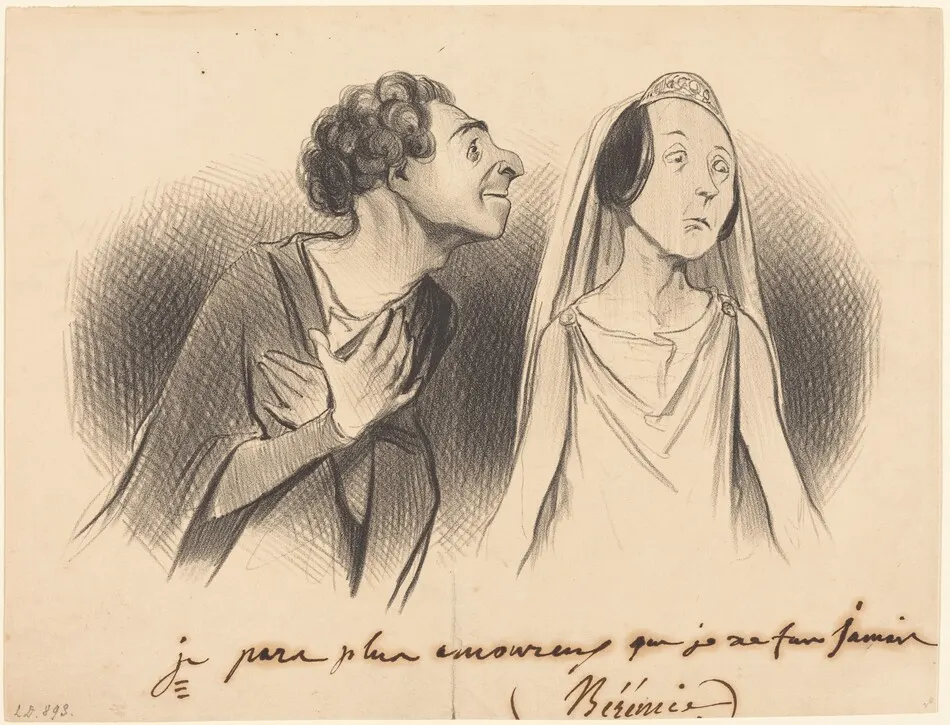 Je pars plus amoureux que... jamais... by Honoré Daumier