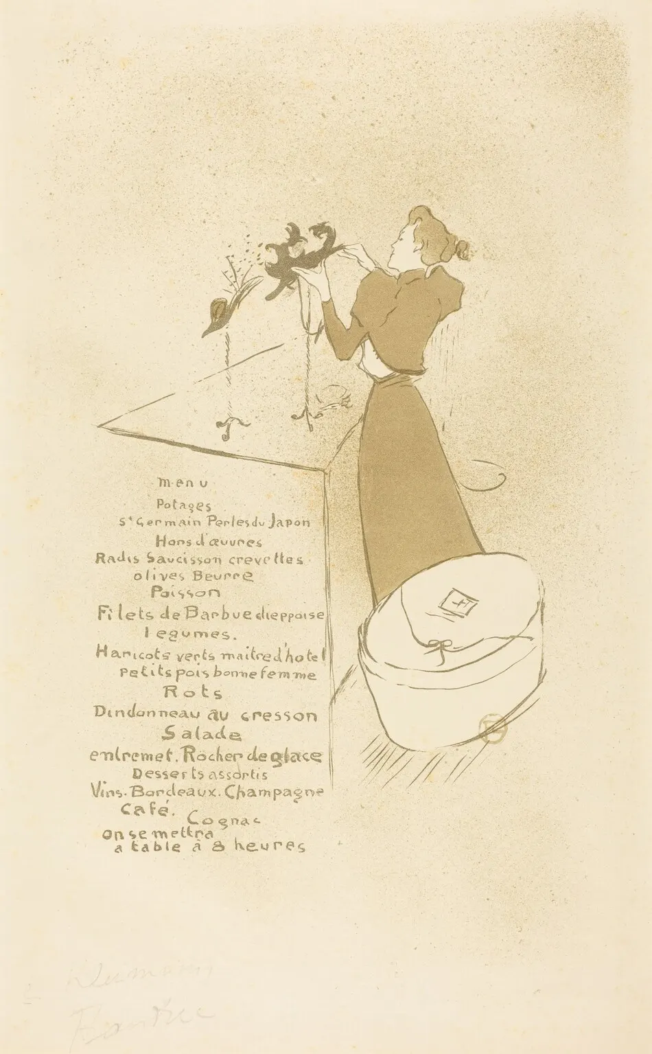 The Milliner (La Modiste - Renée Vert) by Henri de Toulouse-Lautrec