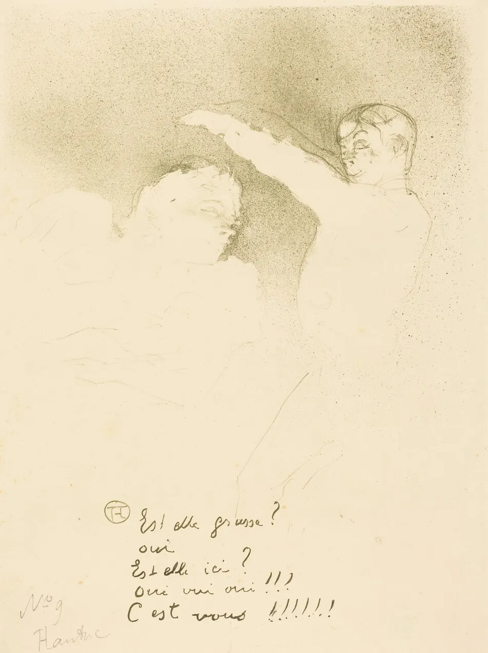 At the Varieties: Mlle. Lender et Brasseur (Aux variétiés: Mlle. Lender et Brasseur) by Henri de Toulouse-Lautrec