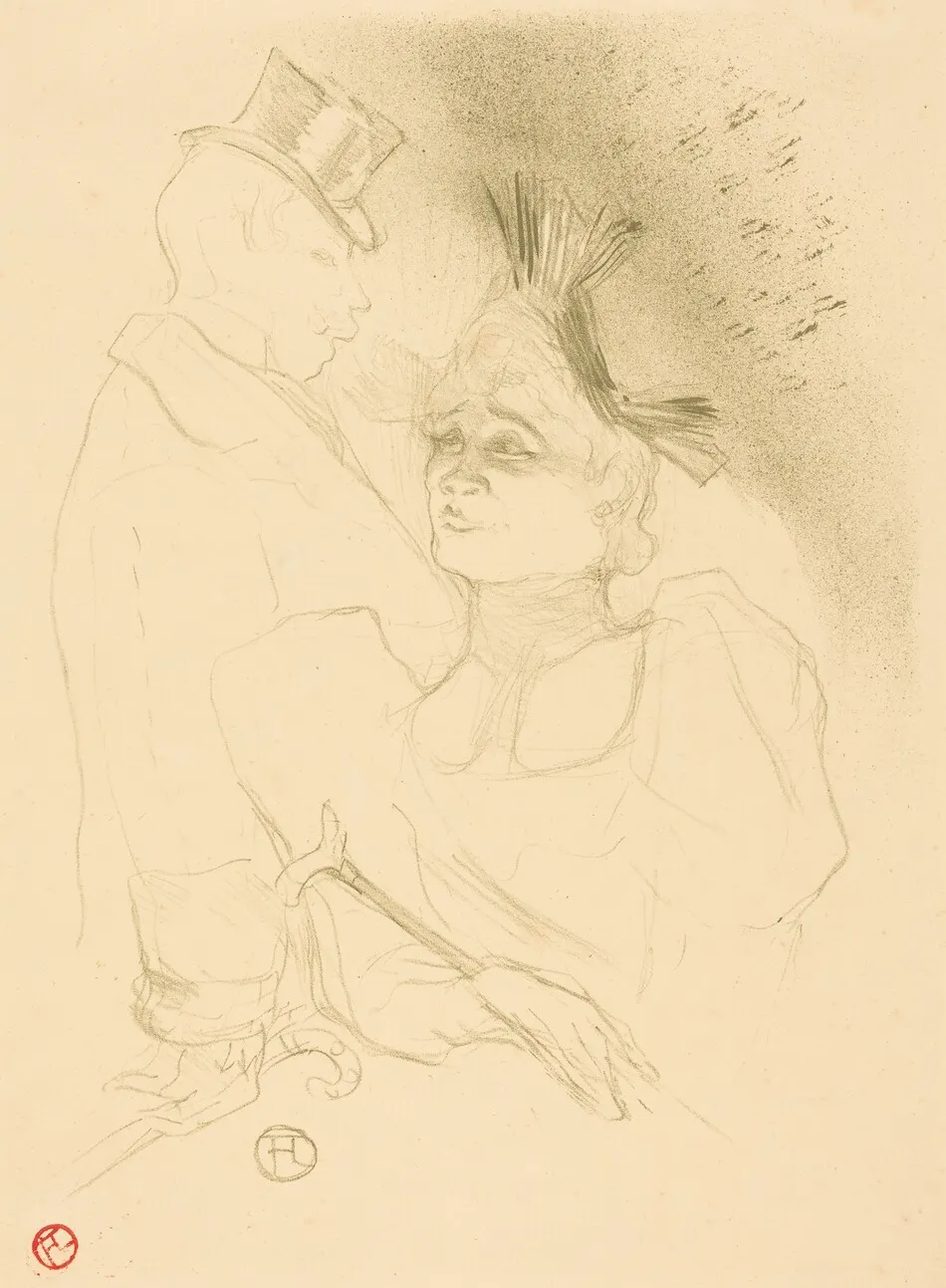 Mlle. Lender and Baron (Mlle. Lender et Baron) by Henri de Toulouse-Lautrec