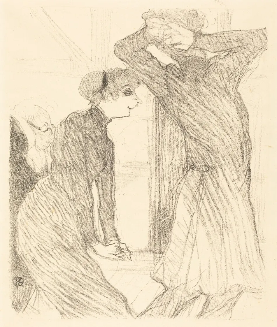 Lugne Poe and Baldy in "Au-dessus des forces humaines" (Lugne Poe et Baldy dans "Au-desses des forces humaines") by Henri de Toulouse-Lautrec
