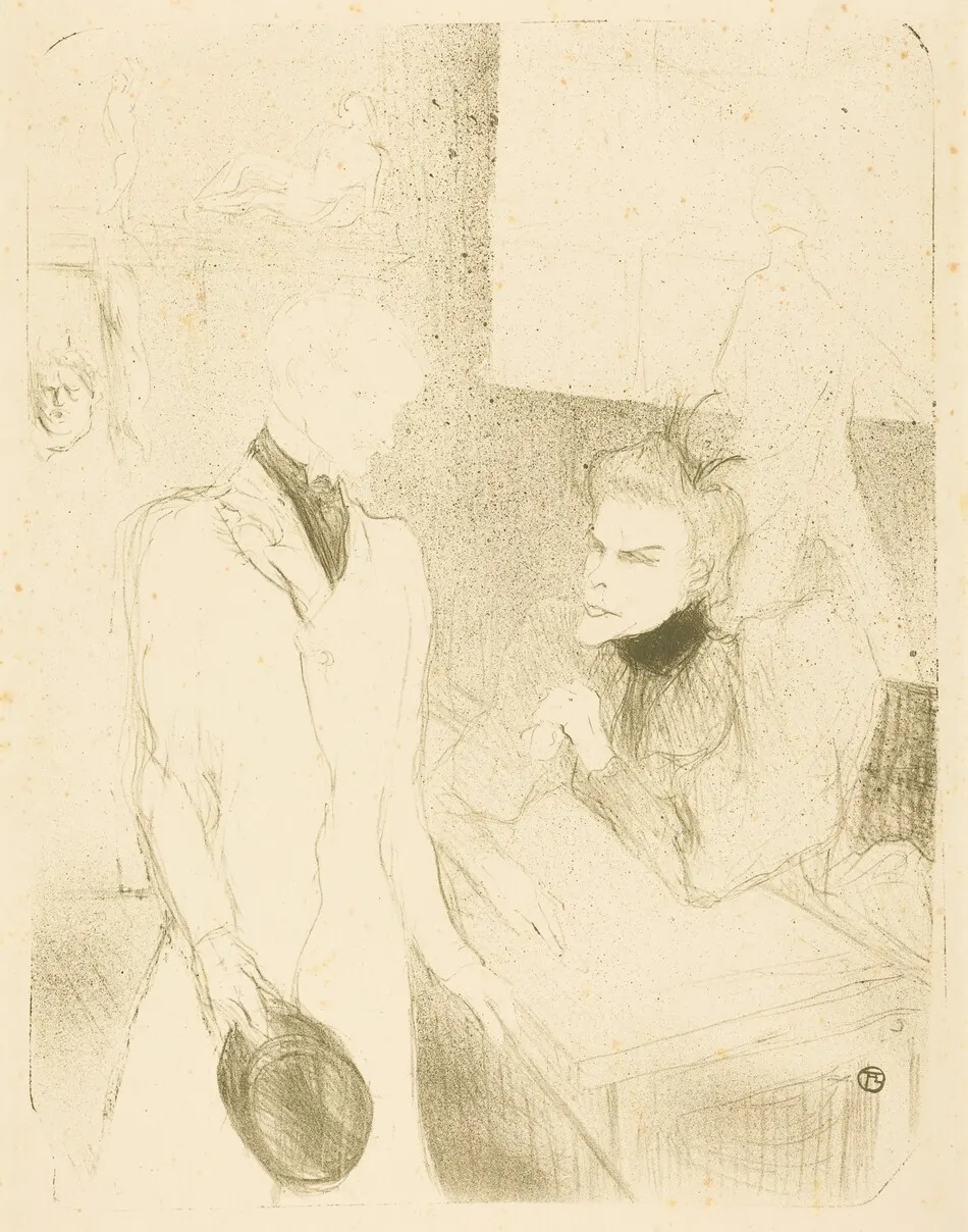 Brandes and Le Bargy in "Cabotins" (Brandès et Les Bargy dans "Cabotins") by Henri de Toulouse-Lautrec