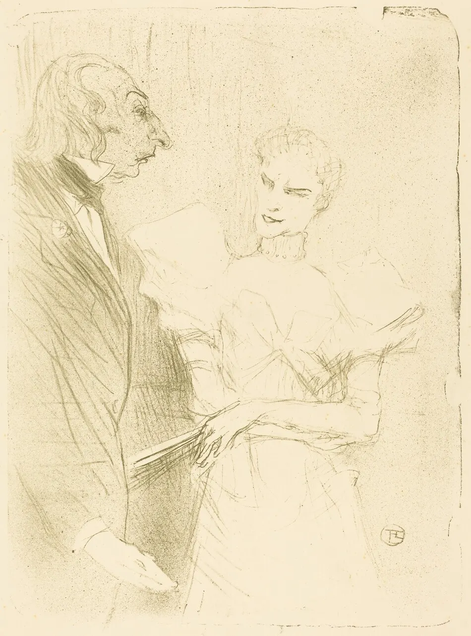 Brandes and Leloir in "Cabotins" (Brandès et Leloir dans "Cabotins") by Henri de Toulouse-Lautrec