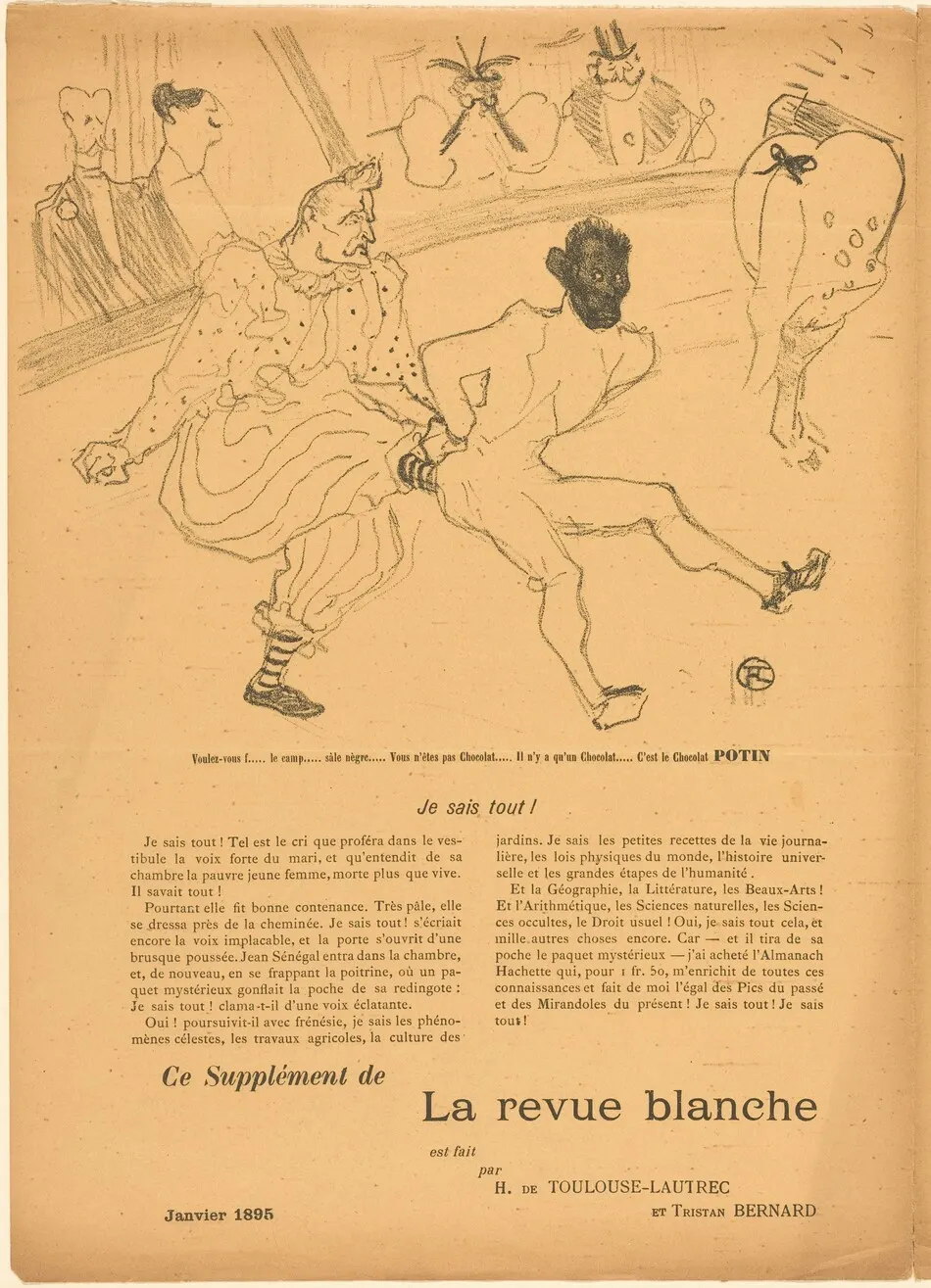 Footit and Chocolat (Footit et Chocolat) [left recto] by Henri de Toulouse-Lautrec