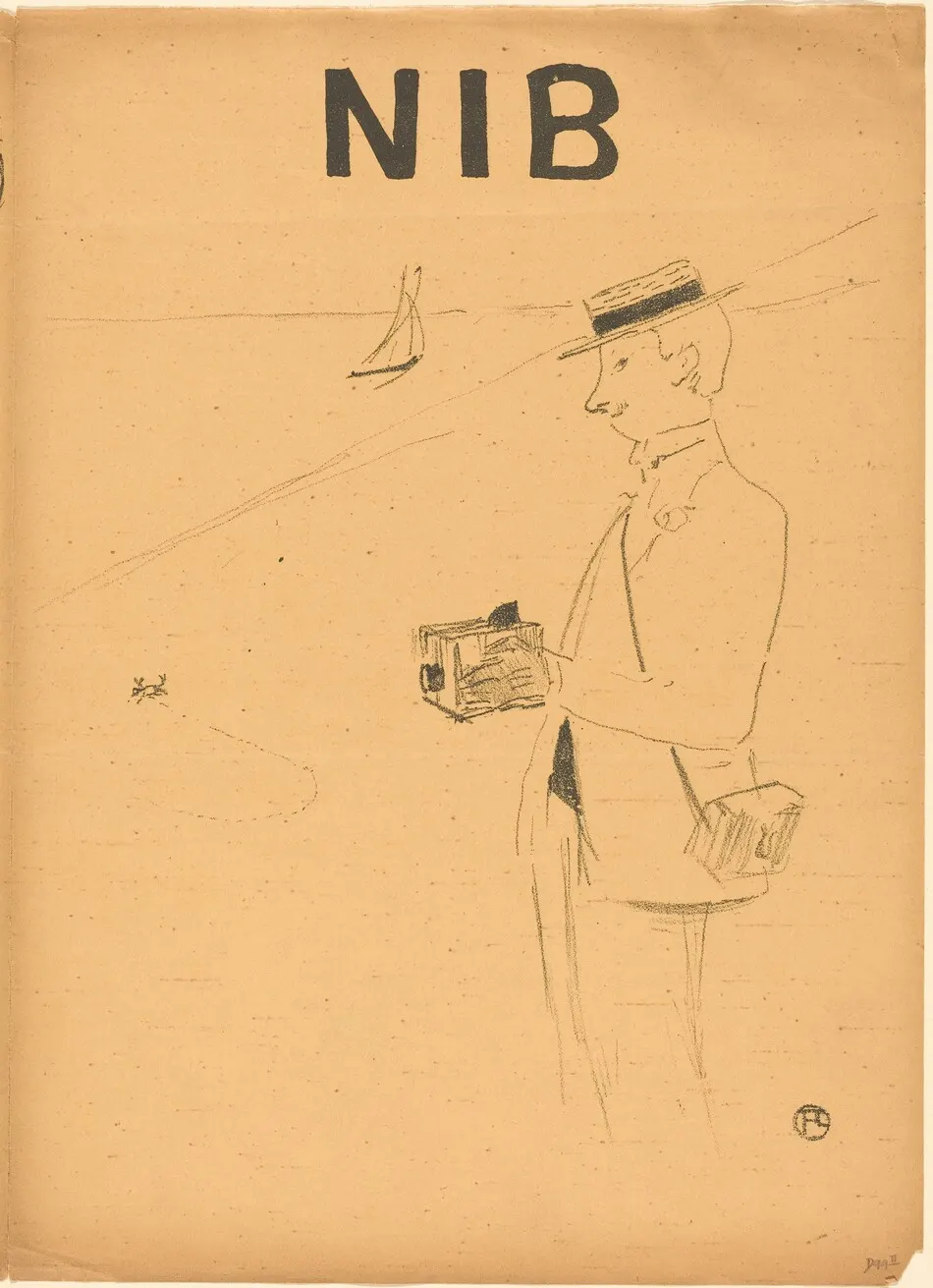 Nib or the Amateur Photographer (Nib ou le photographe-amateur) [right recto] by Henri de Toulouse-Lautrec
