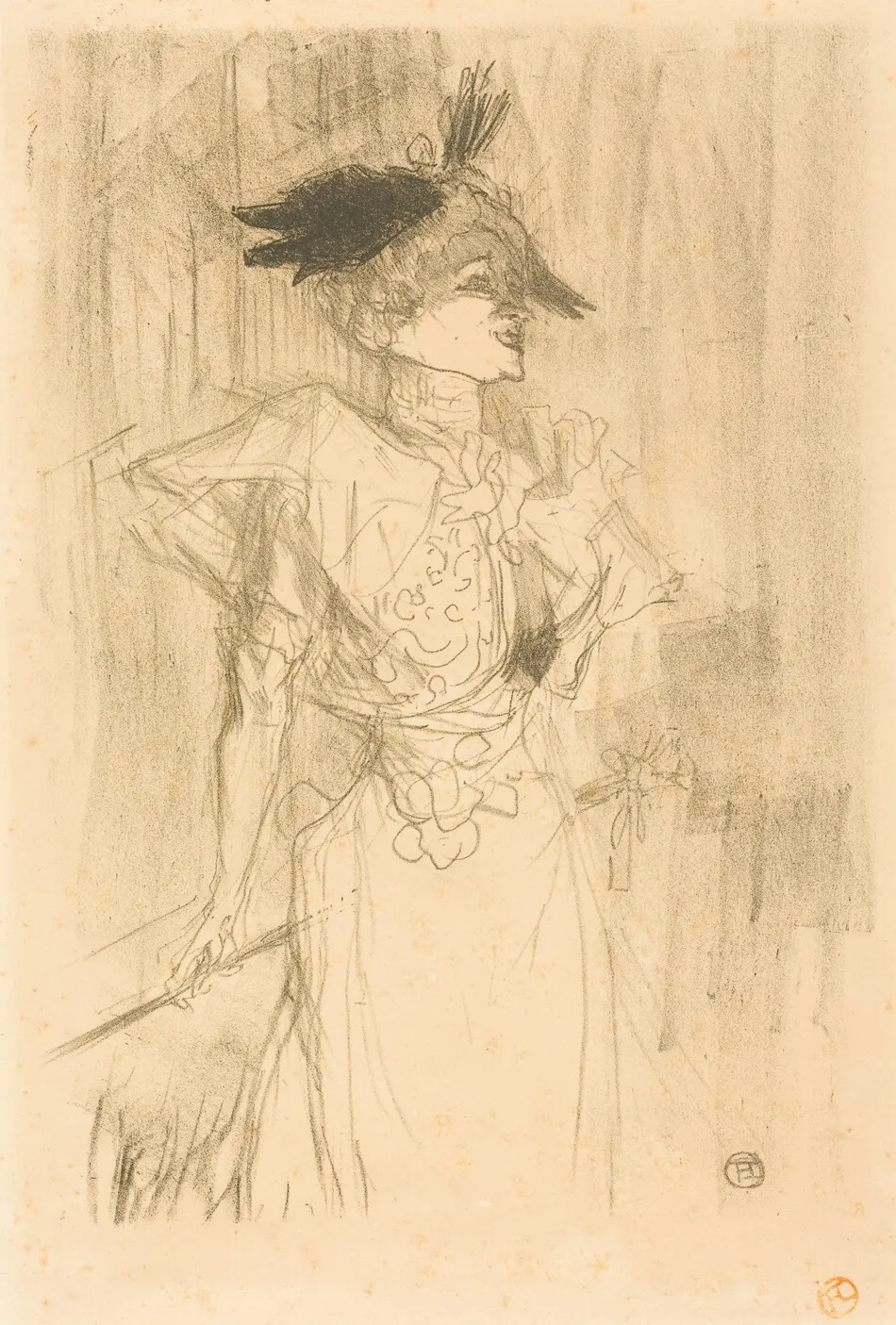 Mlle. Marcelle Lender, Standing (Mlle. Marcelle Lender, debout) by Henri de Toulouse-Lautrec