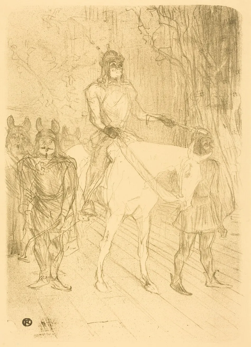 Entrance of Brasseur in "Chilperic" (Entrée de Brasseur dans "Chilpéric") by Henri de Toulouse-Lautrec